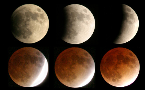 Total lunar eclipse on November 8, 2013. 