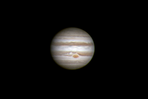 This photograph of Jupiter, taken by Ray Webster on April 16, 2015, shows many of the same features I observed on April 17.